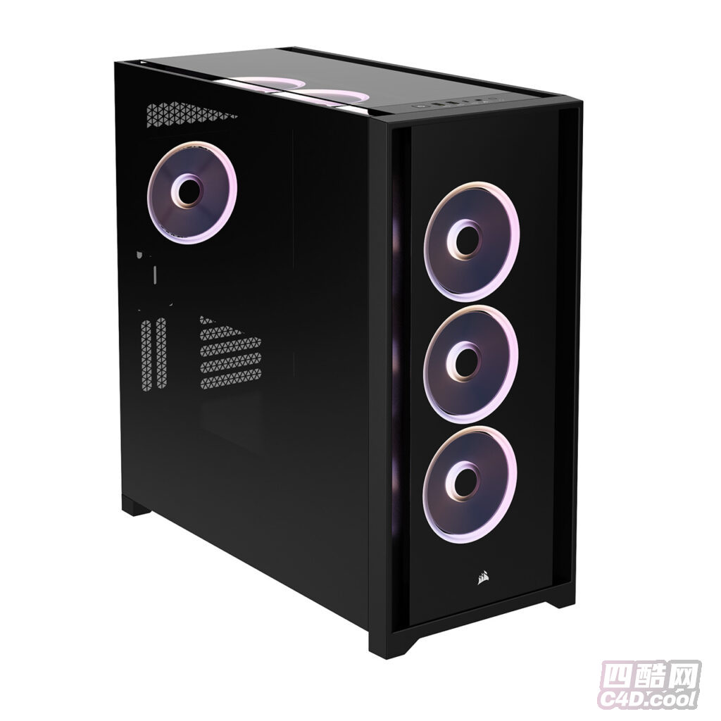 四酷网-5000X RGB 中塔 ATX 电脑机箱 主机箱 模型 由 Corsair 制造-四酷网